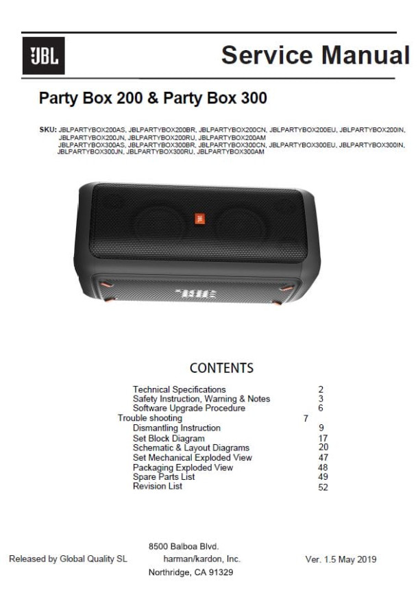 Partybox 200, Partybox 300 Ver.1.5